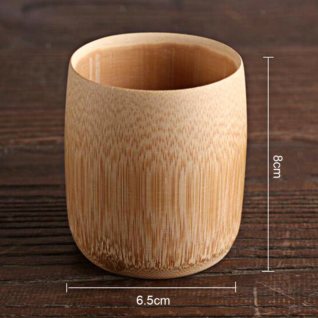 Bamboo Tumbler Drinking Cup Mug for Sake Water, Coffee, Milk, Juice, Tea E