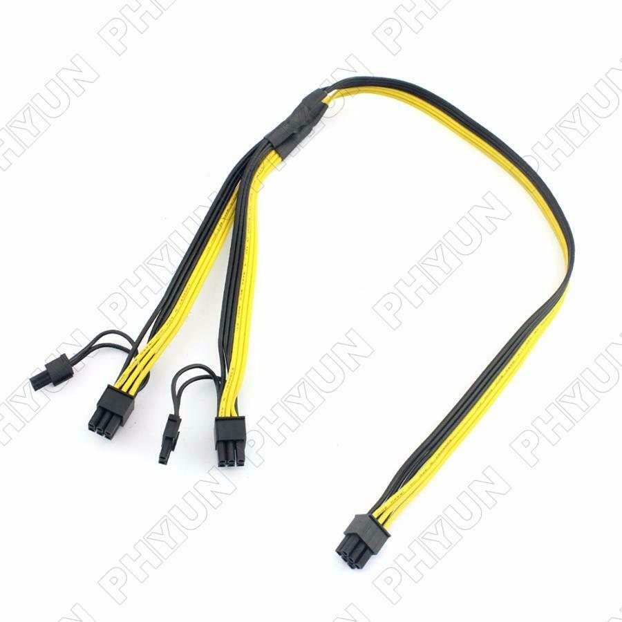 5Pcs PCI-E PCI Express 6 Pin to Dual 8 Pin 6+2 Pin Adapter GPU Video Card Cable