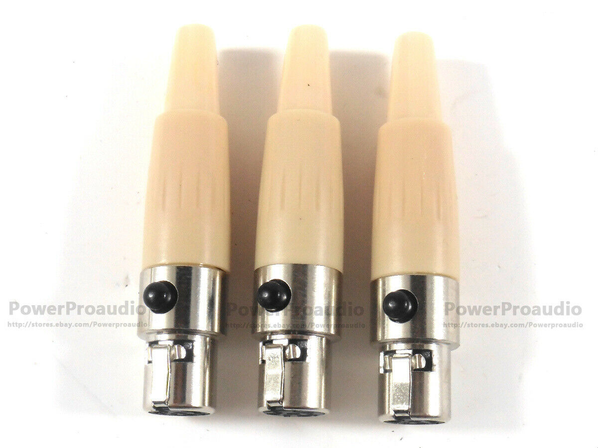 3pcs DIY 4pin Stereo Screw Lock Connector fit for shure Microphone Spare Plug