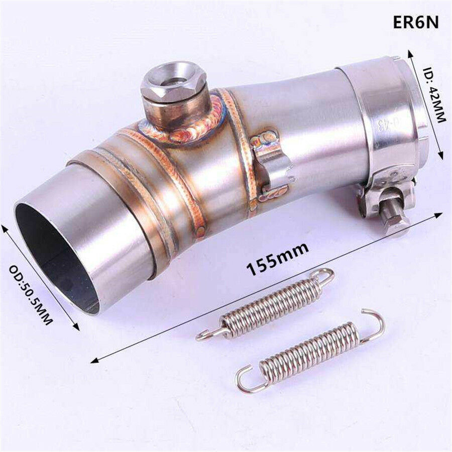 Motorcycle Exhaust Middle Pipe + Clamp link pipe Motorcycle Exhaust Pipe Muffler