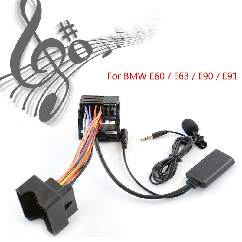 Car Audio Wireless Bluetooth Aux Input Cable Adapter Wire Harness For BMW E60/90