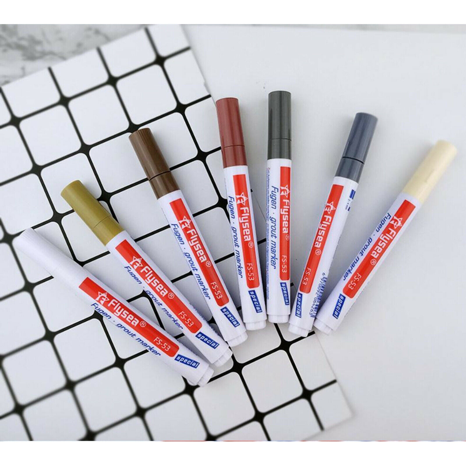 5x Tile Grout Marker Bathroom Kitchen Wall Floor Repair Colorfast Line Pen