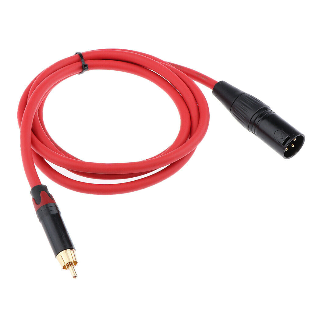 1.5meters RCA Male Mono Mini   To 3 Pin XLR Male Mixer Cable  5ft