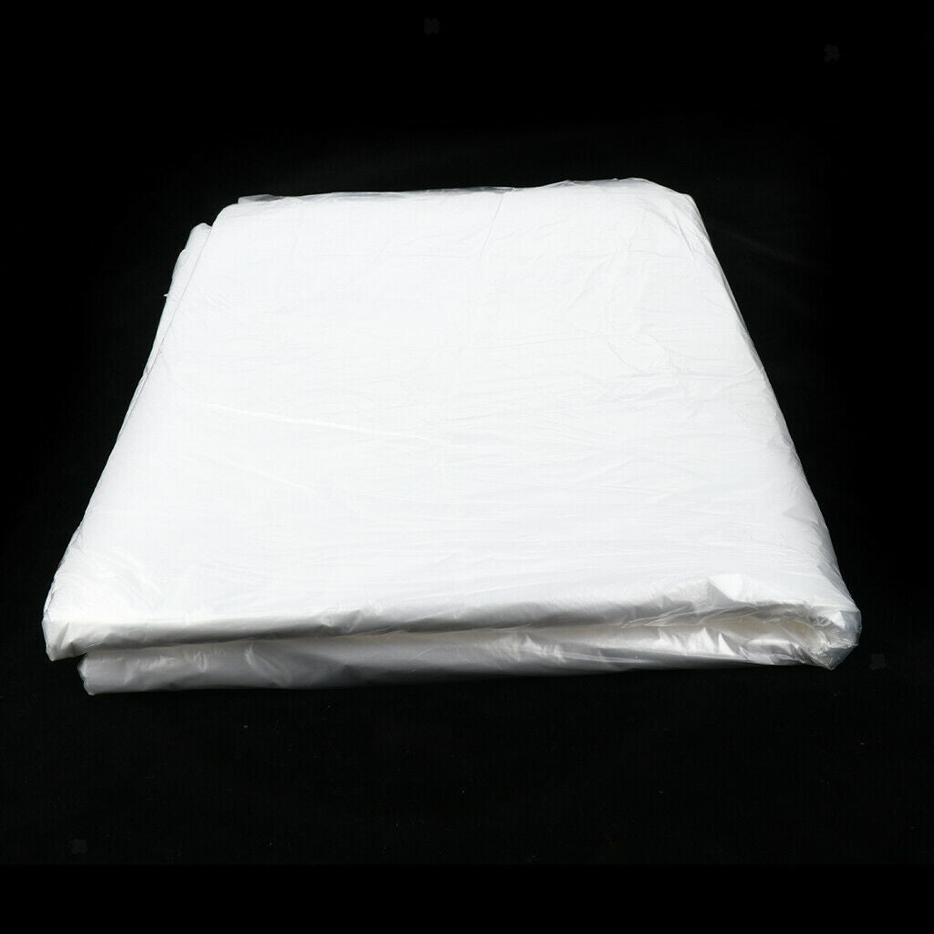 50Pcs Clear Disposable Hairdressing Capes Hair Coloring Gowns With Ear Cover