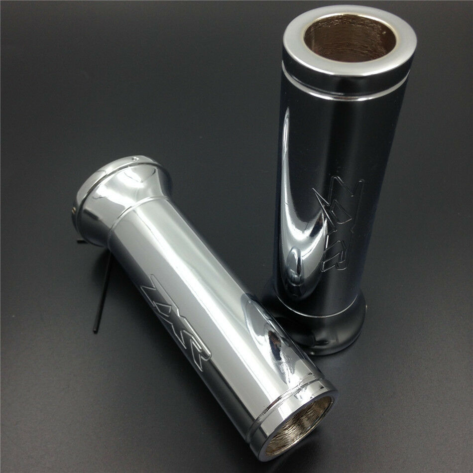 7/8â€ alloy Handlebar Hand Grips for Kawasaki 250 400 750 R RR 1100 ZXR chromed