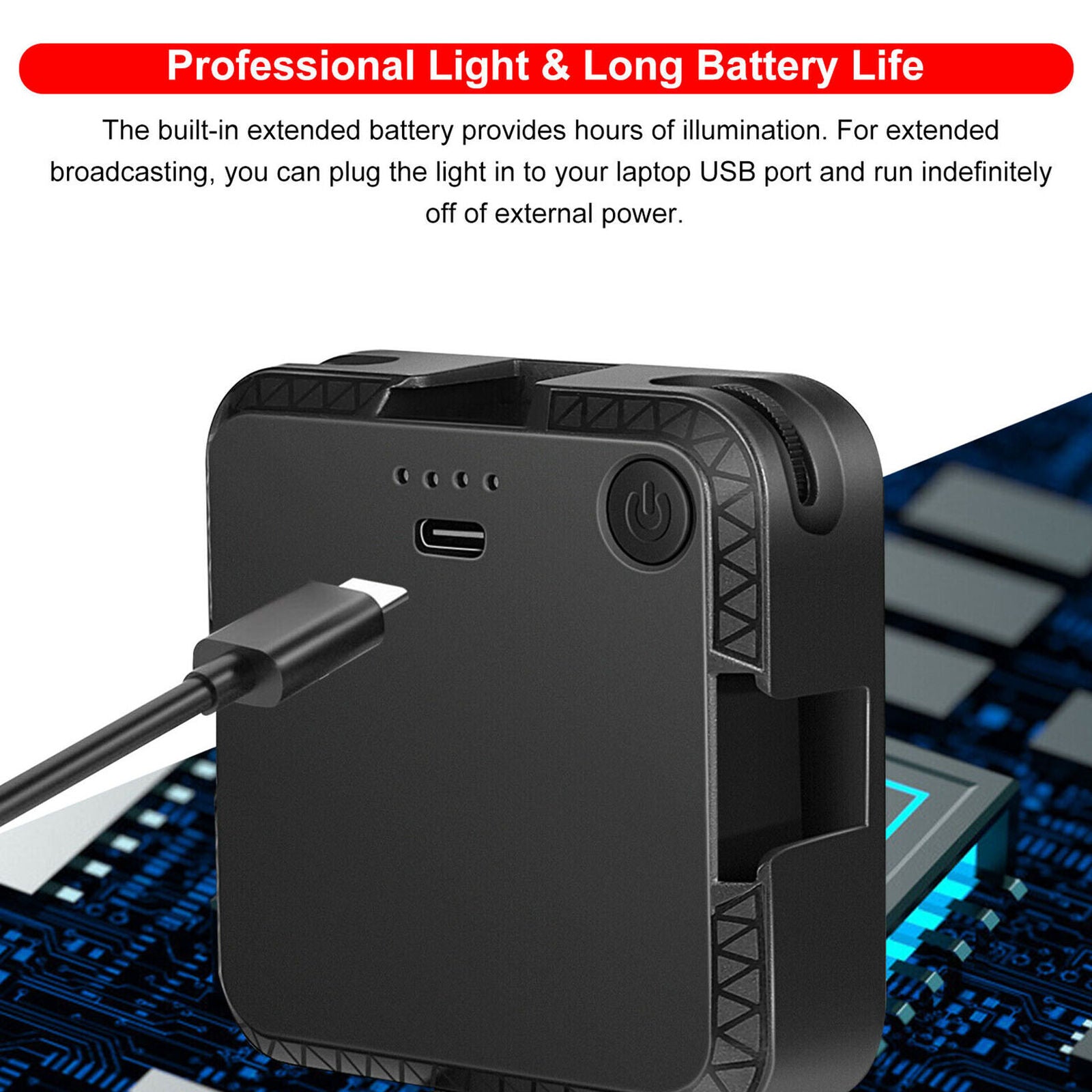 360° Video Conference Lighting Kit USB LED Light Adjustable for YouTube Camera