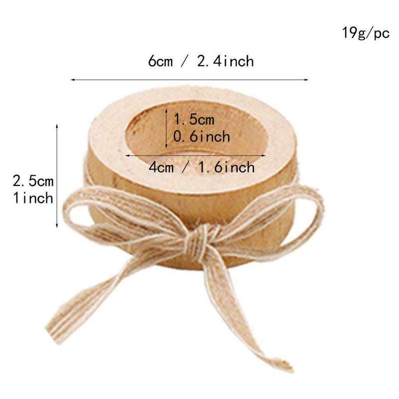 Wooden Candle Holder Wooden Centerpiece  For Home Office Bedroom Decor XS