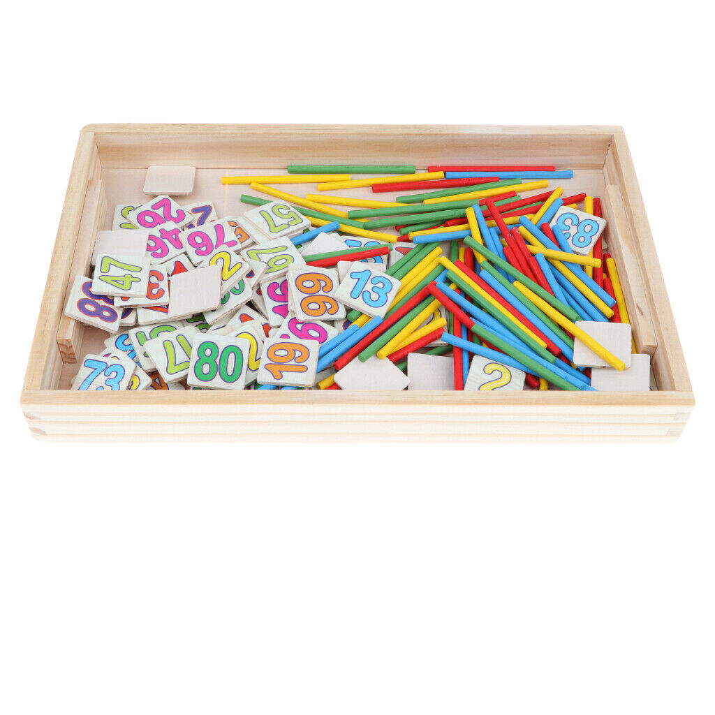 Wooden Arithmetic Learning Box Educational Montessori Materials Math Toys