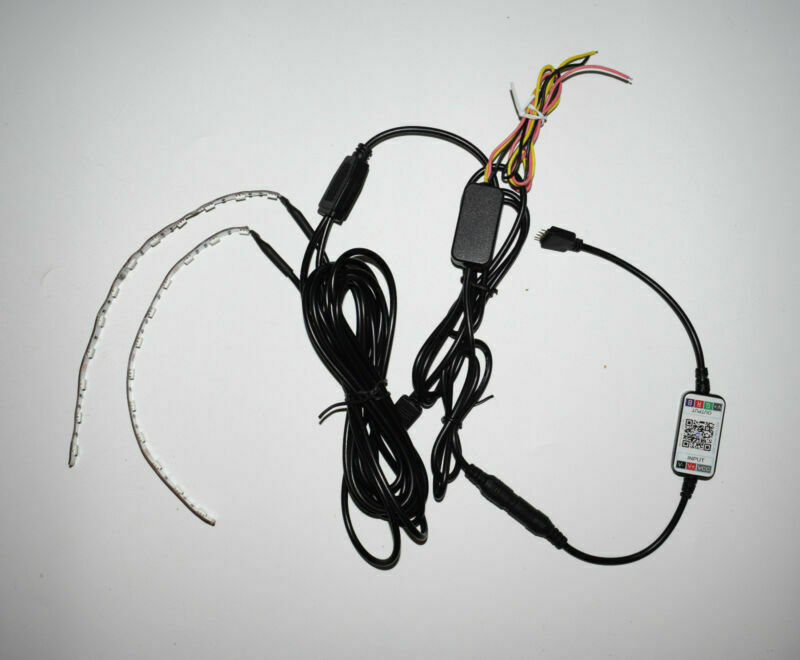 Bluetooth Remote Control RGB LED Head Lights For Retrofit Projectors Lens Lamps