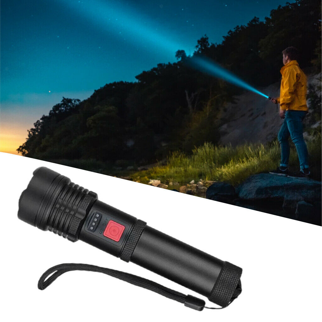 Flashlight Rechargeable Black Light with Battery Display Torch Blacklight LED