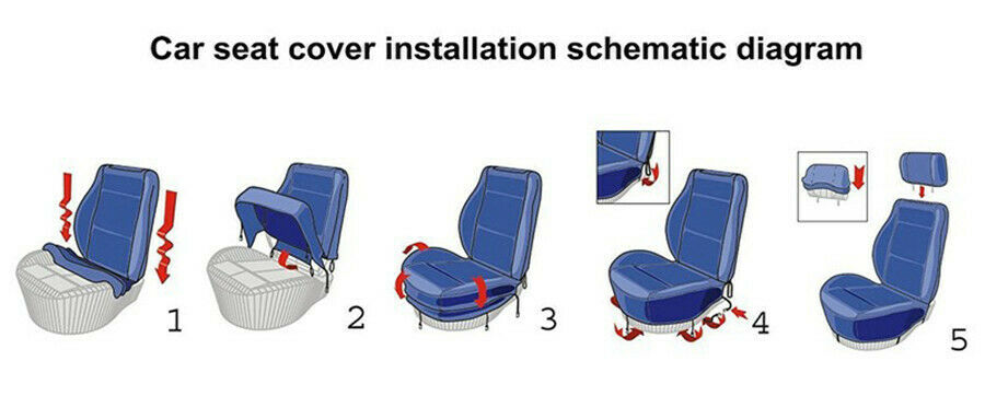 2PCS Classic Washable Embroidery Car Seat Covers Cushion Set For Front Universal