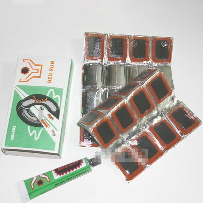 48PCS Square Rubber Bicycle Tire Patch Cycle Repair Tools  Puncture Repai.l8