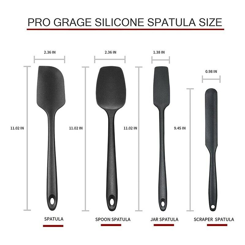 Silicone Spatula Set, Rubber Spatulas Silicone Heat Resistant, Spatula SeamlN5G7