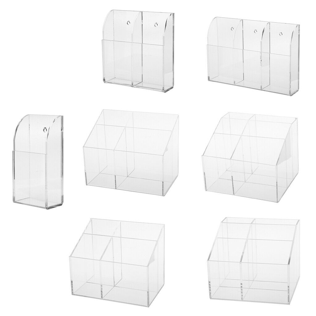 2 Pieces Acrylic Remote Control Holder Desk Organizer for Remote Controllers, TV