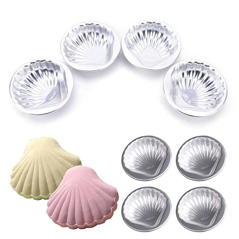 5X Crafting Aluminum Alloy Handmade Bath Bomb Mold Cake Fizzy Sea Shell S.l8