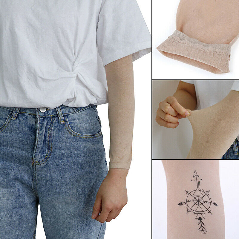 1Pcs Skin Forearm Tattoo Cover Up Compression Sleeves Band Concealer Support Tt