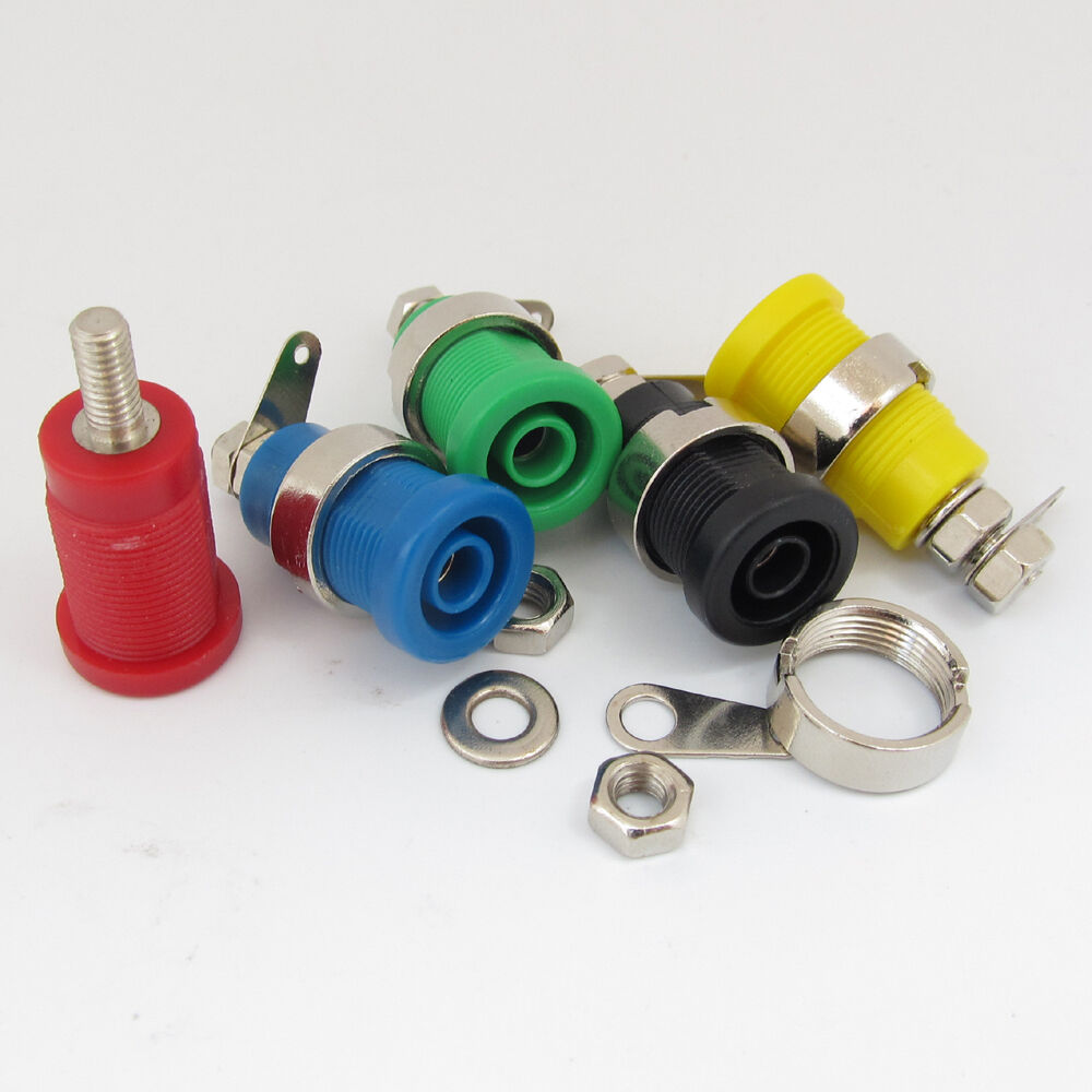 1set 5 colors 4mm Binding Post Banana Jack 4mm Safety protection Plug 2099