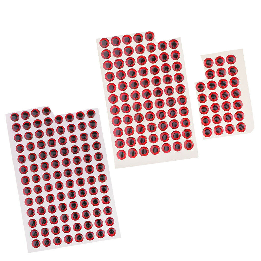 200 Pcs Waterproof DIY Fishing Lure Eyes Self Adhesive Fly Tying