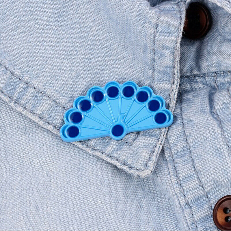 1pc Cute Peacock Ladybug Big Pin Metal Blue Gem Brooches Round Lapel Pins.l8