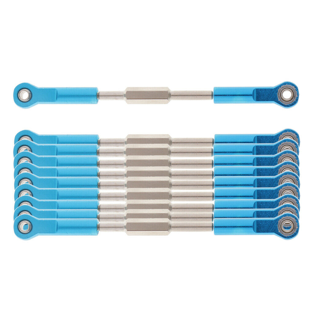 10 Pieces Aluminum Steering Linkage Pulling Rod for 1:10 RC Car DIY Parts