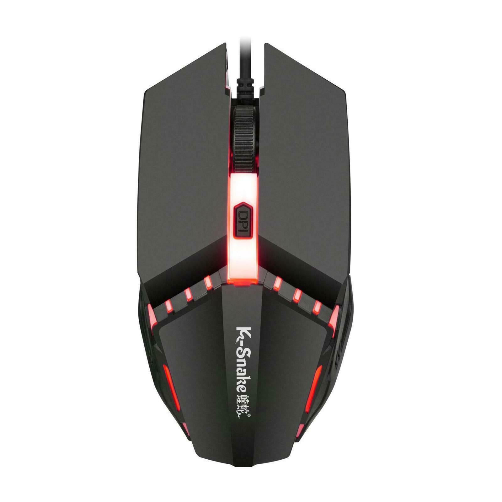 Programmable Wired Gaming Mouse RGB Lighting for Desktop Laptop PC Universal