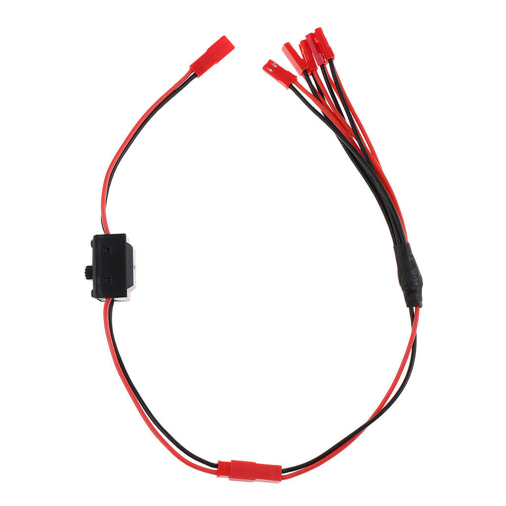 5 In 1 JST Splitter Wire Battery Connector  Male Female W ON/OFF Switch