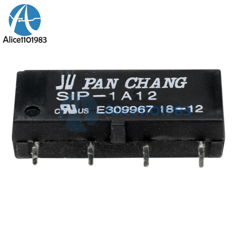 2pcs 12V Relay SIP-1A12 Reed Switch Relay 4PIN for PAN CHANG Relay