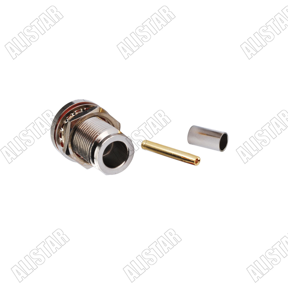 10x N Female jack bulkhead with nut connector crimp for RG58 RG142 LMR195 cable