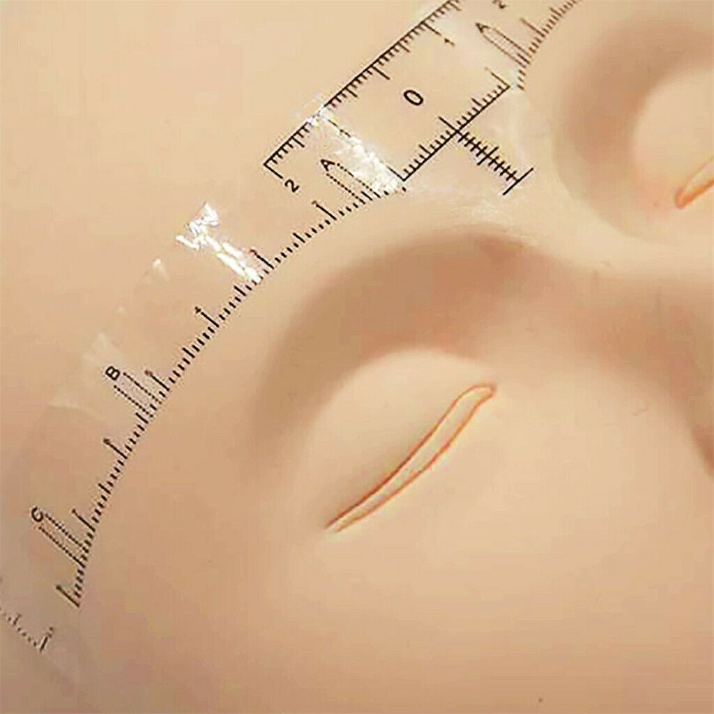 Eyebrow Rulers, 100pcs Disposable Eyebrow Ruler Stickers, Eyebrow Stencil