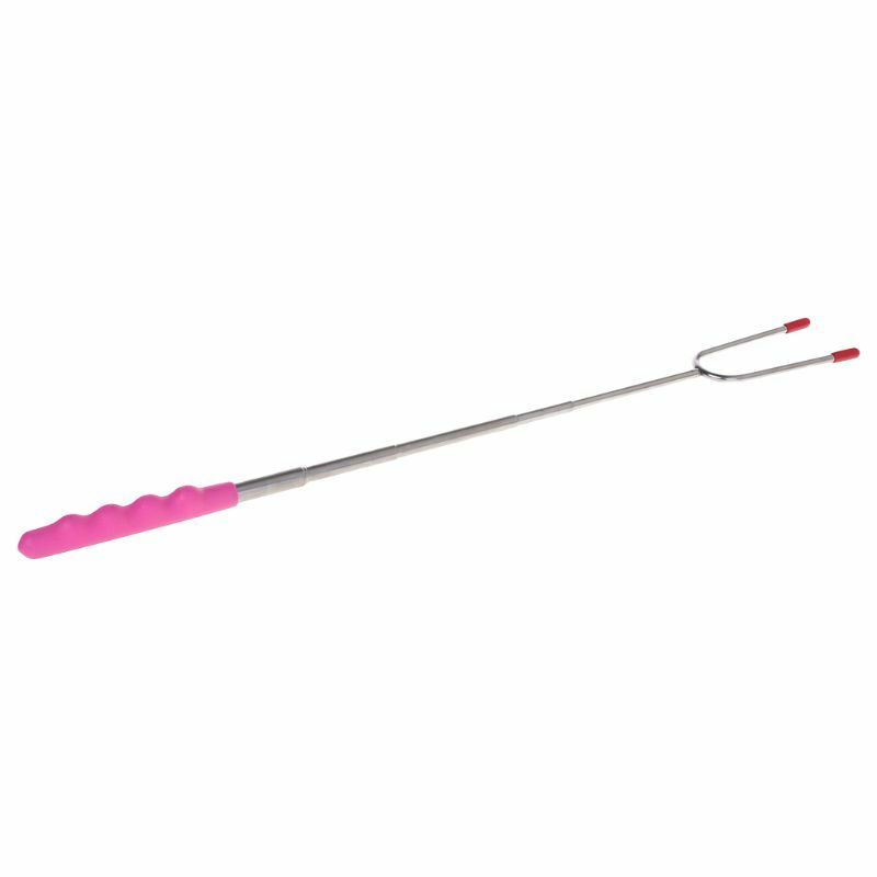 1PC Telescoping BBQ Marshmallow Roasting Sticks Smores Skewers Hot Dog Fork