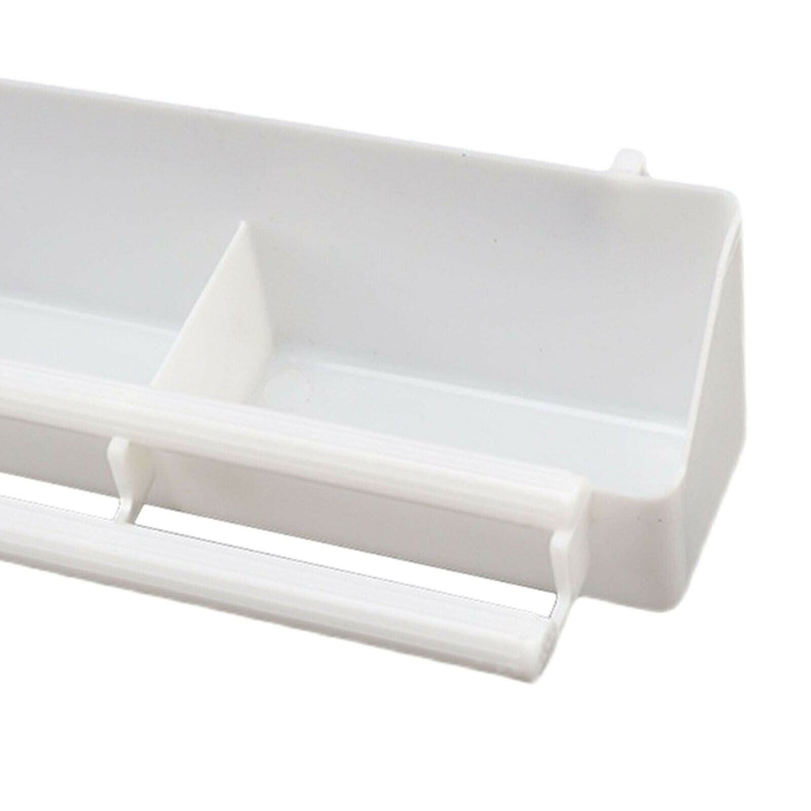 Pet Bird Food Feeder Bowl Cups Standing Frame Plastic White Waterer for Cage