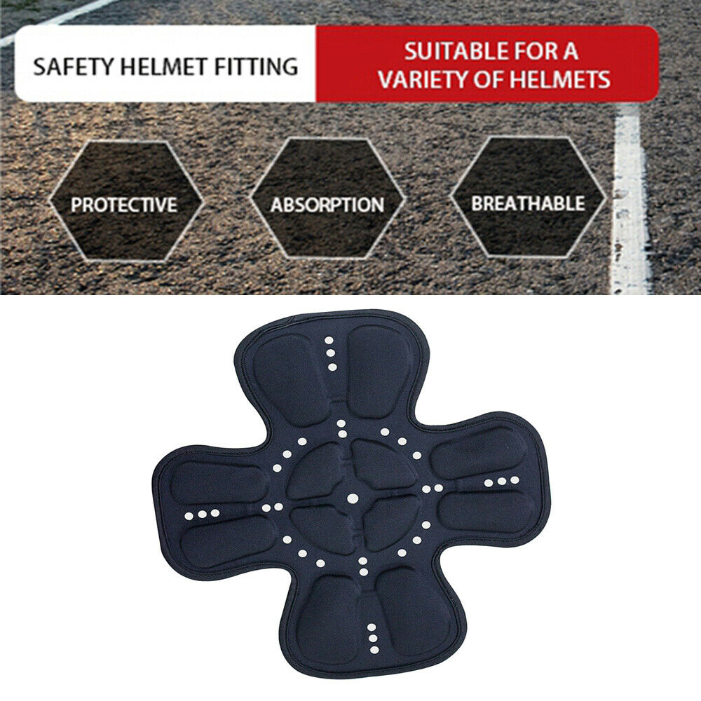 Black Helmet Inner Protection Pad 4-D Helmet Inner Shock Absorber Breathable 1x