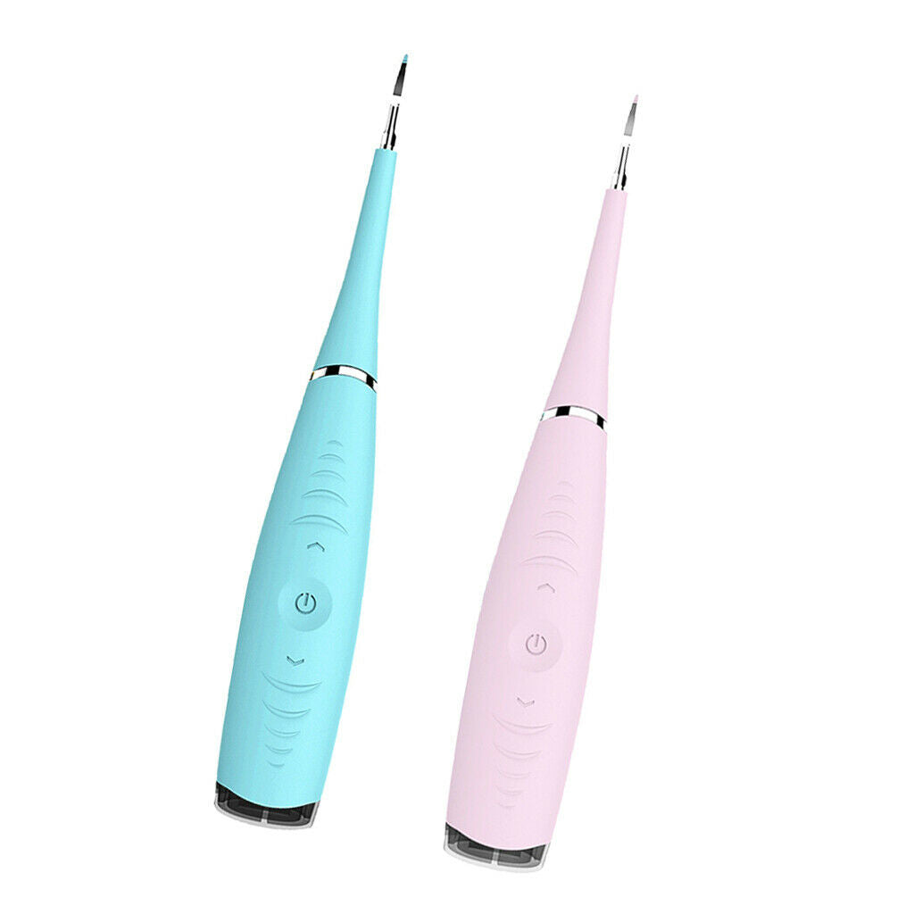 Set of 2 Electric Tooth Cleaner Dental Calculus Plaque Remover Teeth Whiten