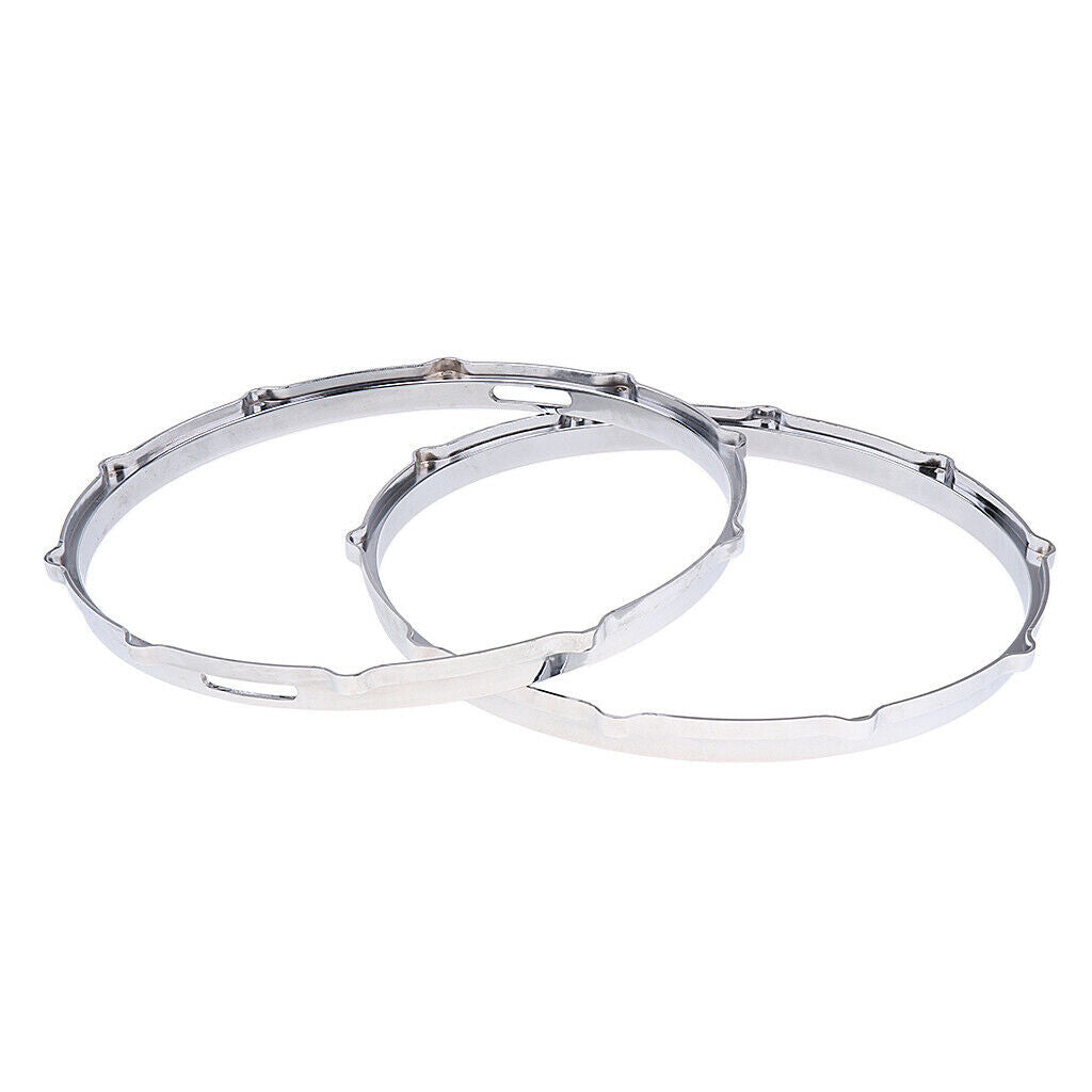 2pcs 14'' Aluminum Alloy Drum Plating Hoop Ring Rim Percussion Parts Accs