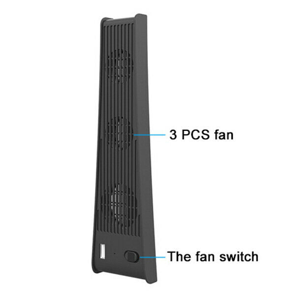 USB Cooler Cooling Fan fit for PS5 Console Host 3 Fan External Accessories Black