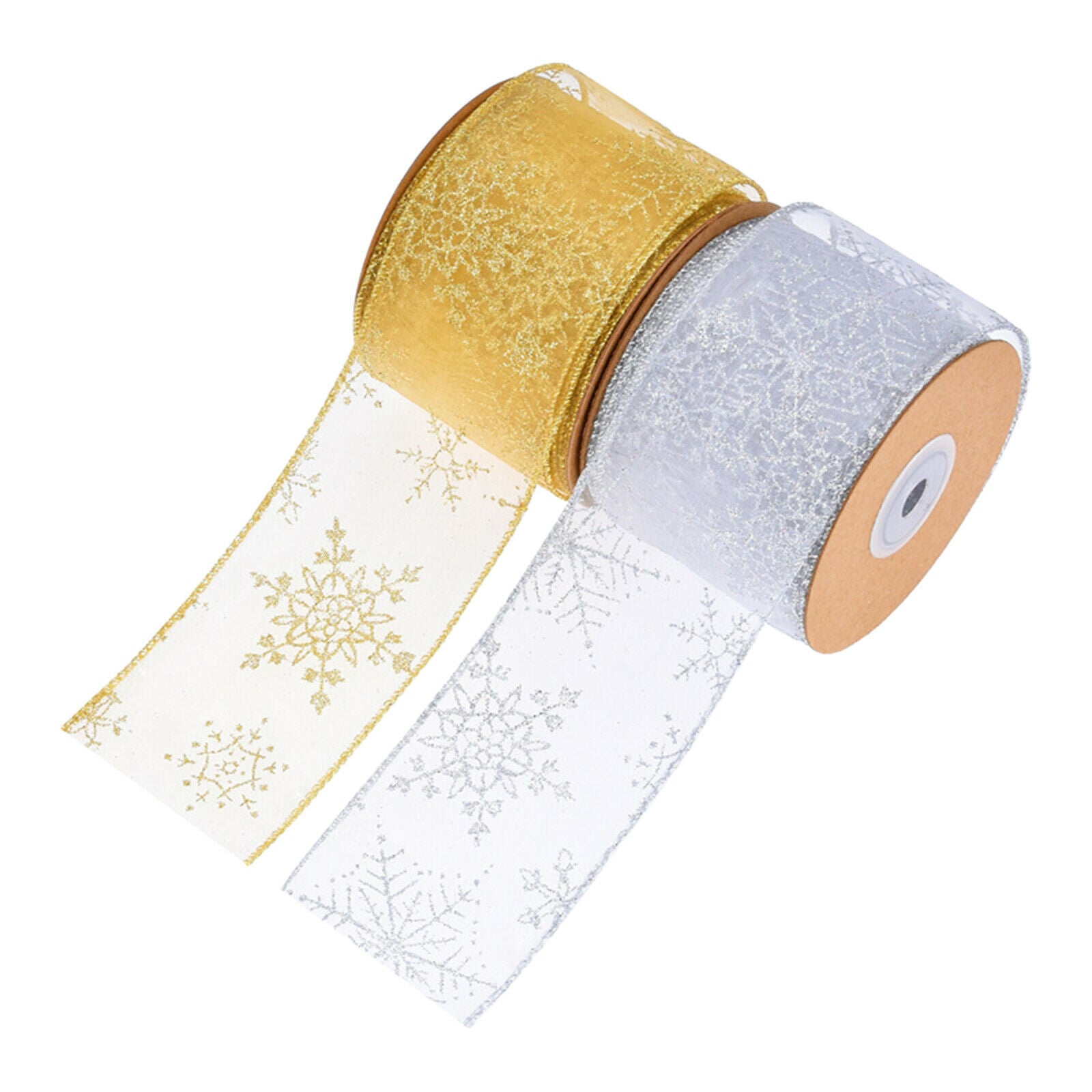 2pcs 10 Yards Christmas Ribbon Red for Gift Wrapping Bows DIY Ribbons