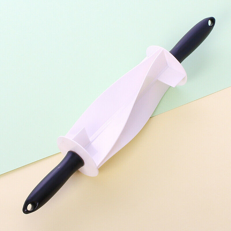 Blade Roller Croissant Cutter Rolling Pin Non-Stick Cutter Cake Baked Pas DD