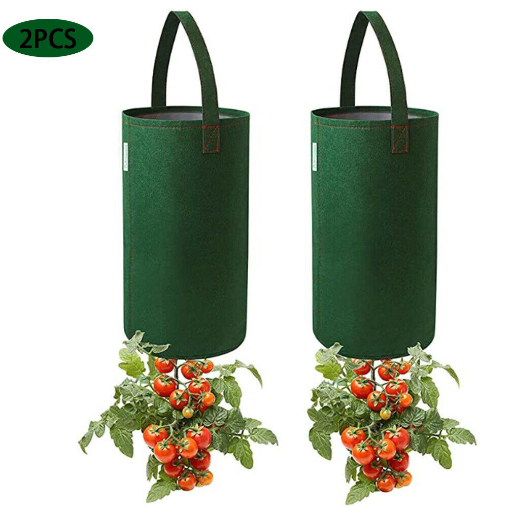 Felt Hanging Tomato Grow Bag Upside Down Planter Multi-function Strawberry Bags