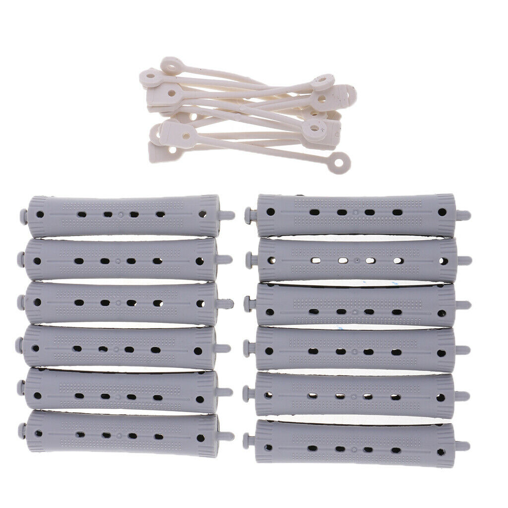 72 Pieces Plastic Mixed Size Perming Rods DIY Waves Pin Curls Perm Rollers Tools