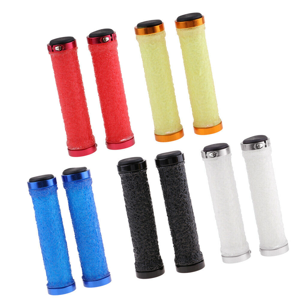 Ergonomic Mountain Bike Handlebar Grips Ends Cycling   Ends red