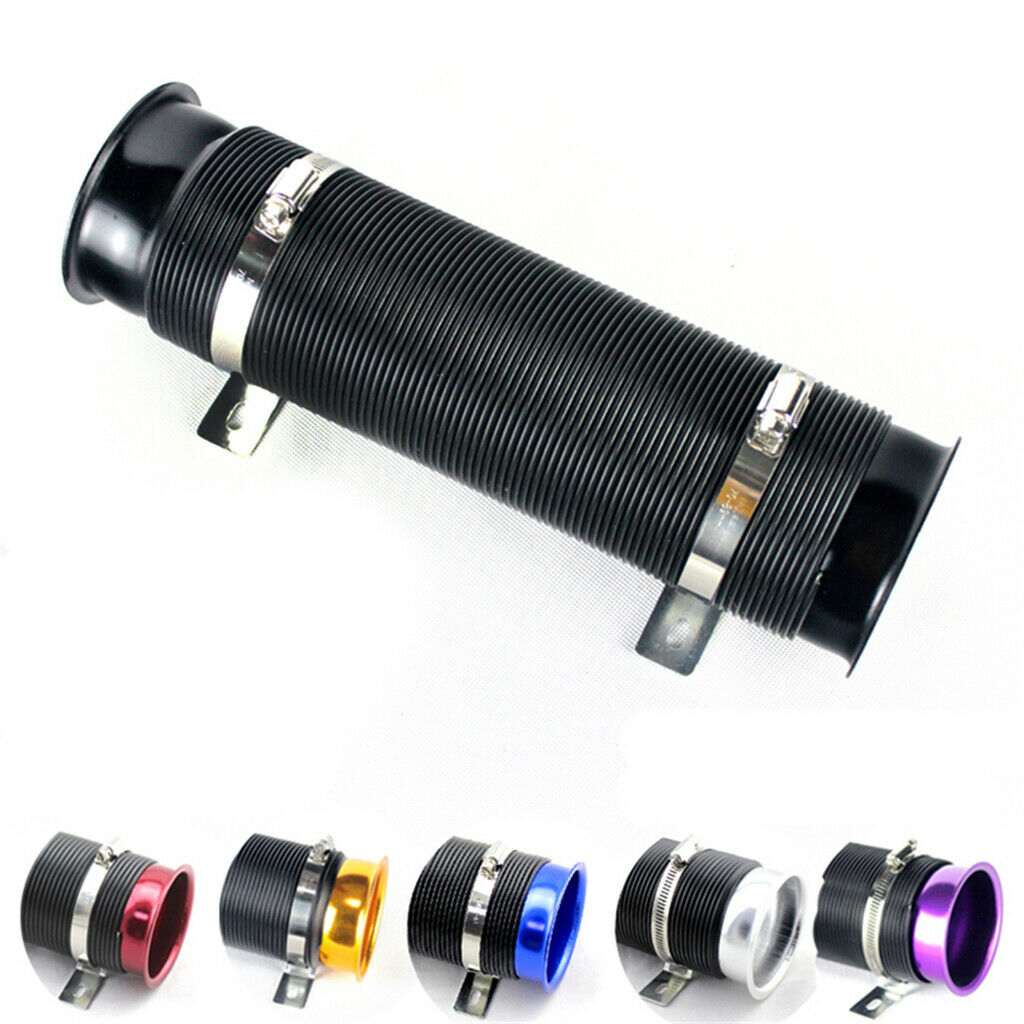 3inch Global Flexible Cold Air Intake Pipe Inlet Hose Tube Duct Inlet Golden
