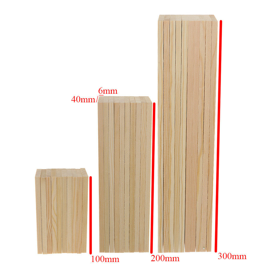 20 Natural Pine Wood Board Panels Craft Wood Plaque Sign DIY Modelling Craft