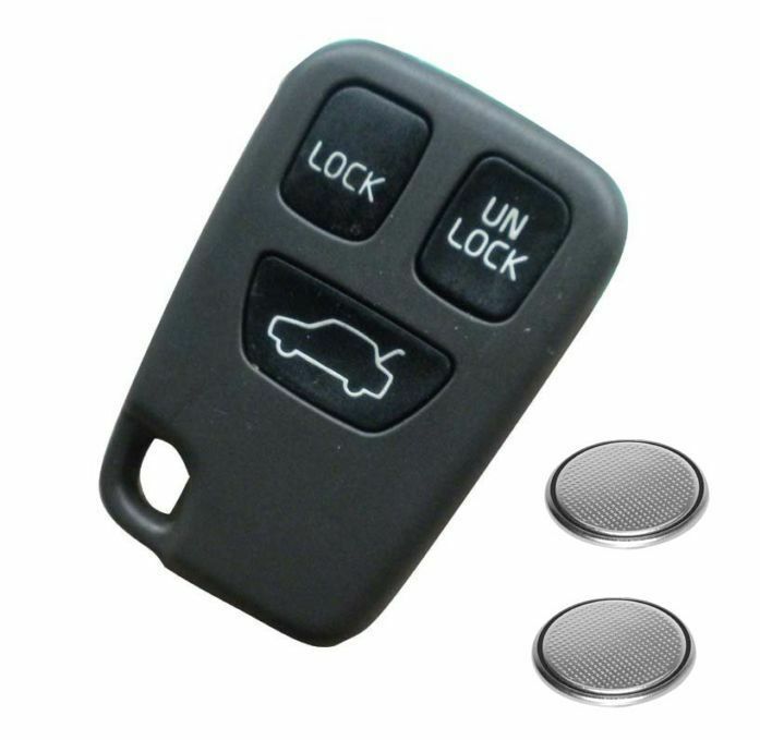 3 BUTTON REMOTE KEY FOB CASE FOR VOLVO S40 V40 S70 C70 V70 XC90 XC70 2 BATTERIES