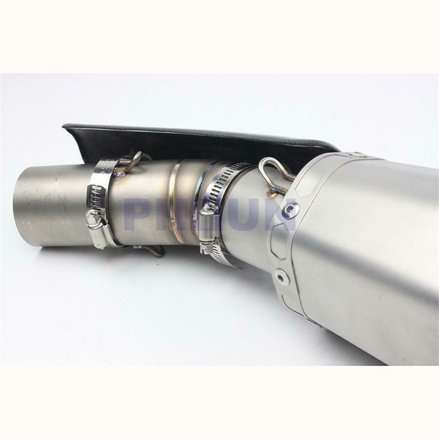 Motorcycle Exhaust Pipe Heat Shield W/ Stainless Steel Clamps Carbon Fiber Look