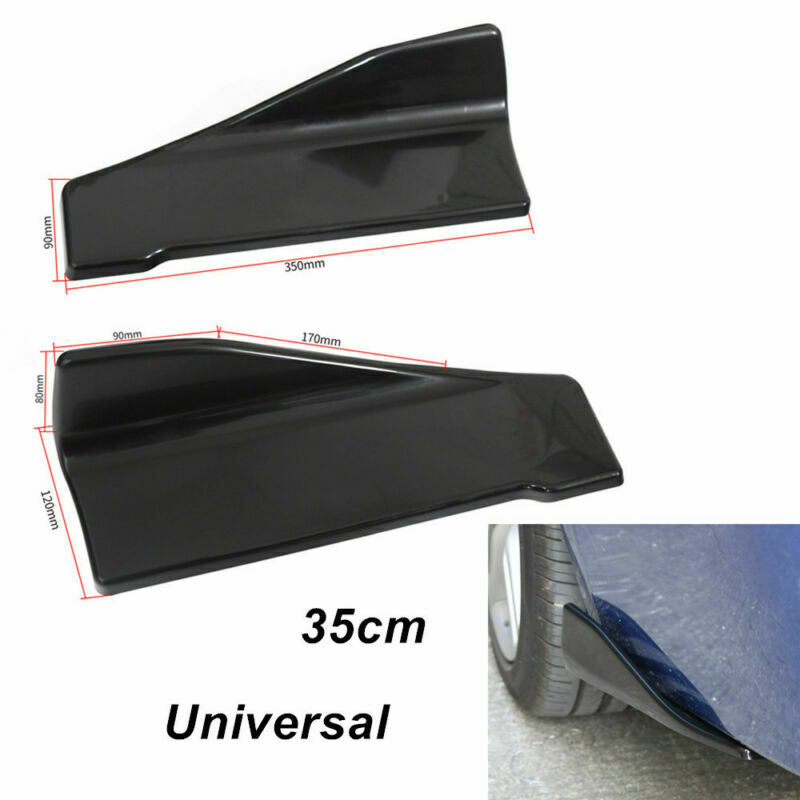 Universal Car Bumper Spoiler Rear Lip Side Skirt Rocker Wings 35cm  /13.78" ABS