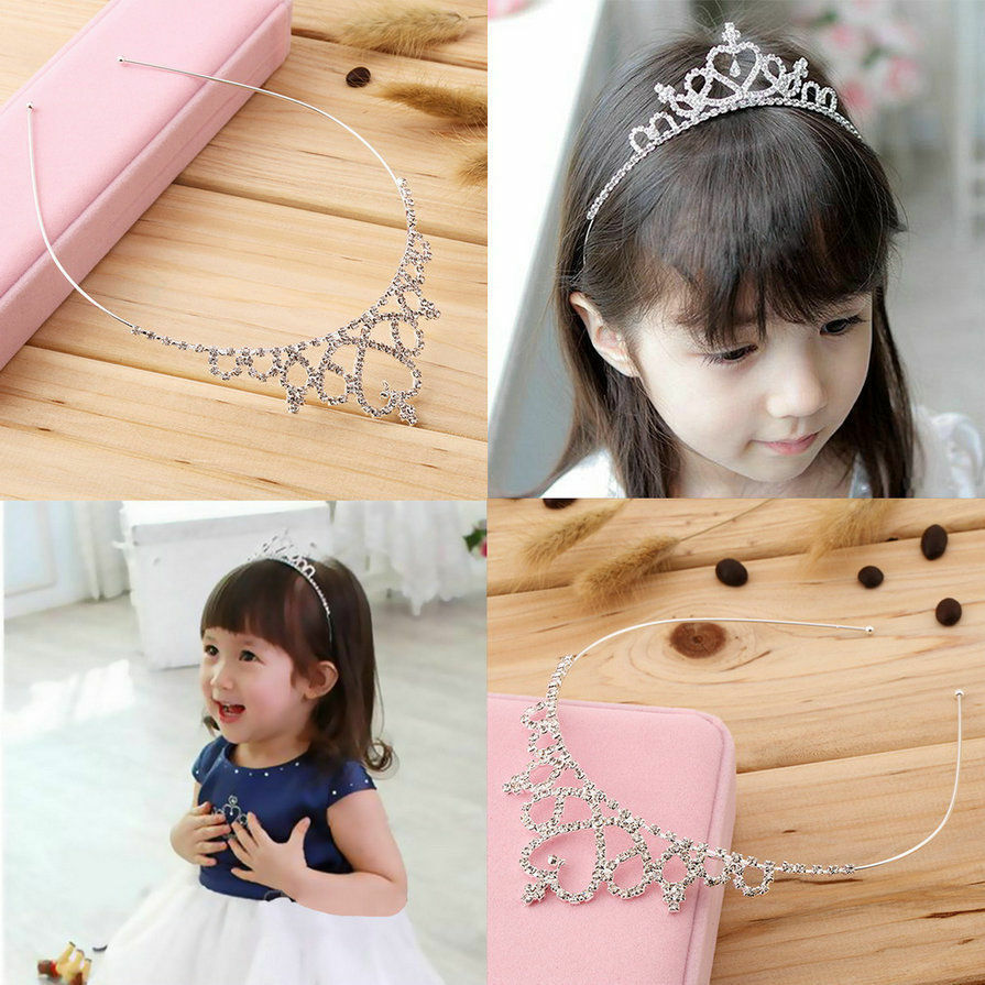 Hot Rhinestone Kid Tiara Hair Band Girl Bridal Princess Prom Crown Headband 2021
