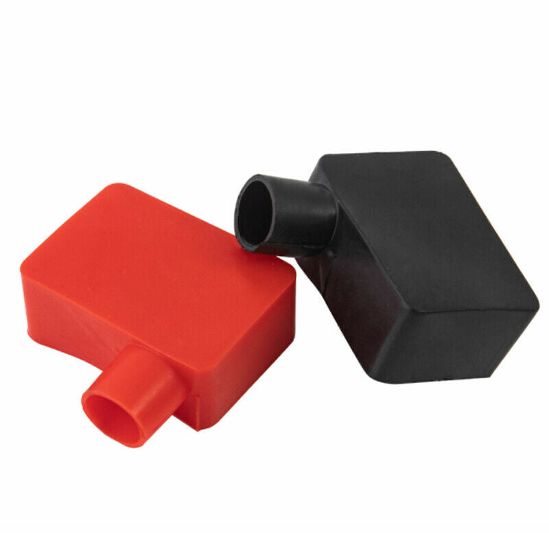 Pair of Rubber Car Battery Terminal Insulator Wire Connector Cap Cover Protector