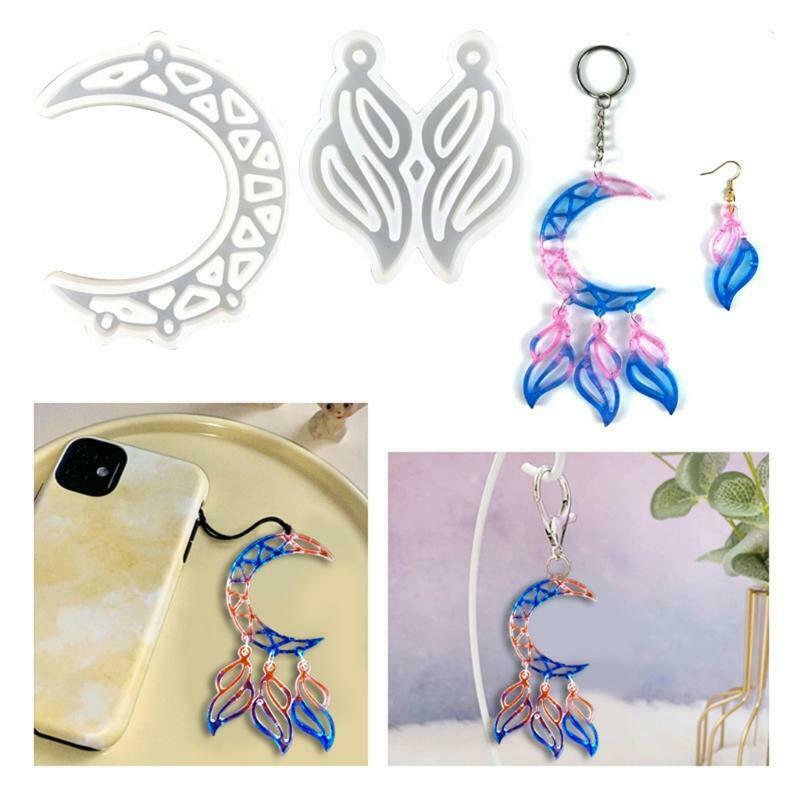 Earrings Eardrop Dangler Silicone Mould DIY Crafts Jewelry Pendant Casting Tools