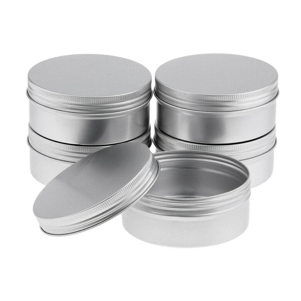 5pcs 250ml Aluminium Lip Balm Tin Pots Cosmetic