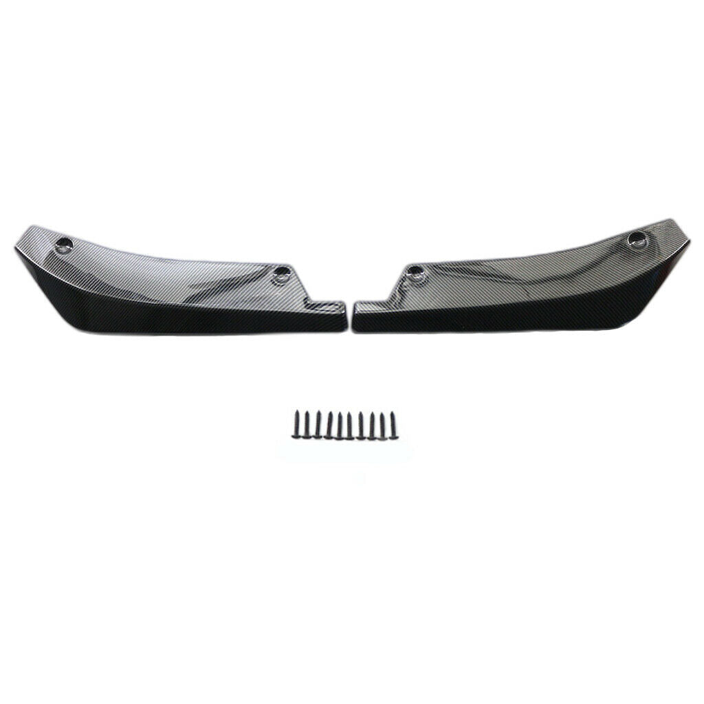 1 Pair Rear Bumper Spoiler Wing Body Kit Car-Styling Trim Cover Carbon Fiber